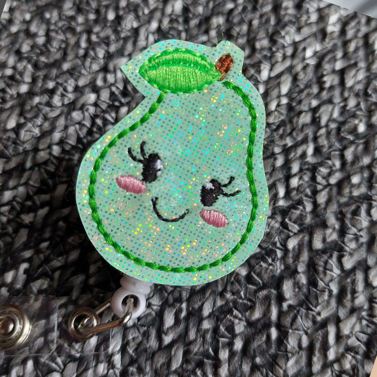 Pear Fruit Badge Reel