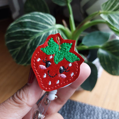 Strawberry Cute Badge Reel