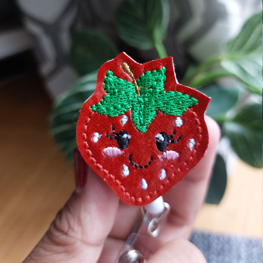 Strawberry Cute Badge Reel