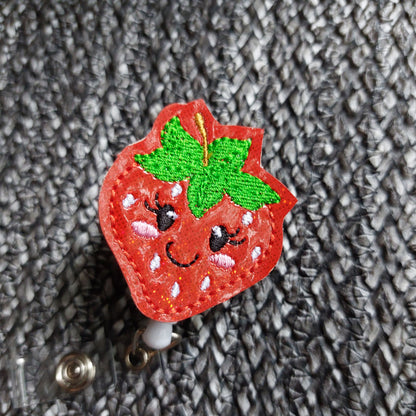 Strawberry Cute Badge Reel