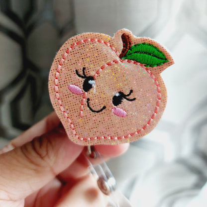 Peach Badge Reel