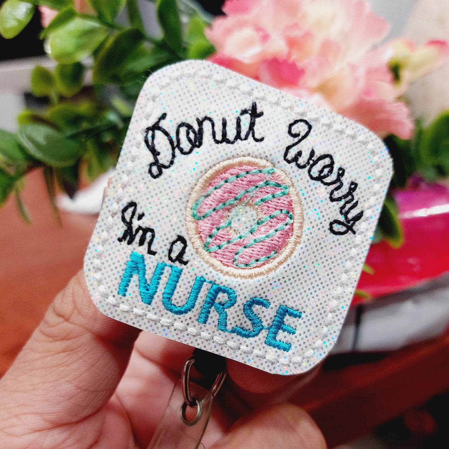 Donut Worry Badge Reel