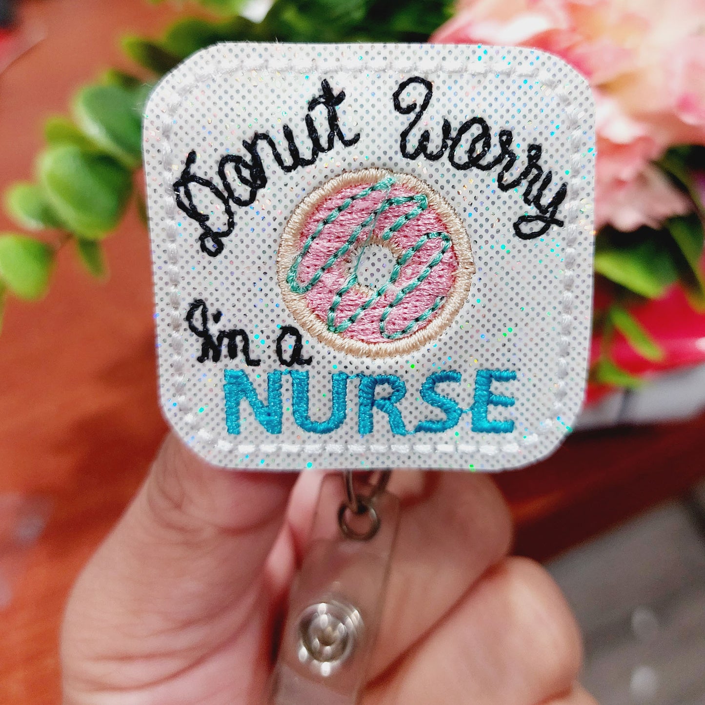 Donut Worry Badge Reel