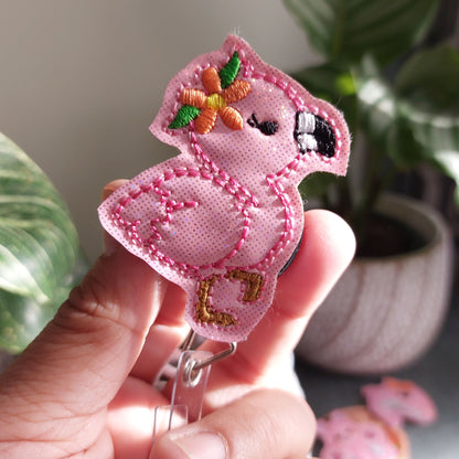 Flamingo Badge Reel