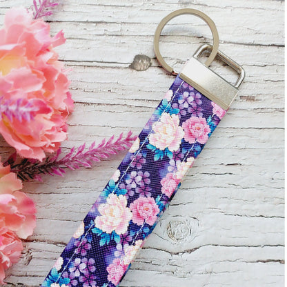 Yvette Floral Wristlet Keychain