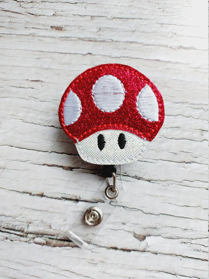 Mushroom Badge Reel