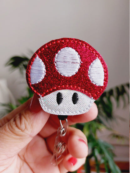 Mushroom Badge Reel