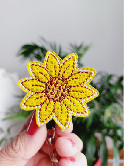 Sunflower Badge Reel