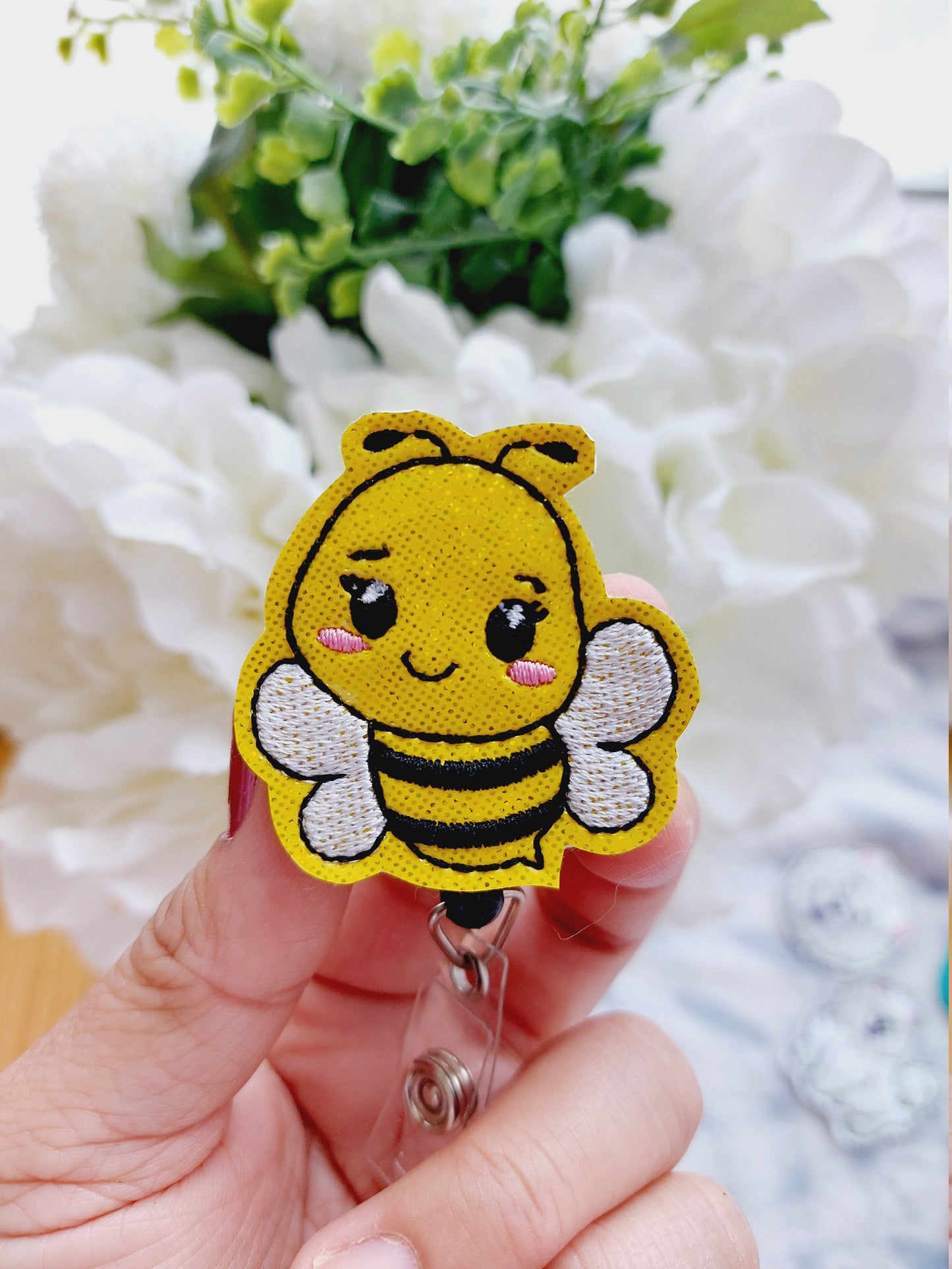 Cute Bee  Badge Reel