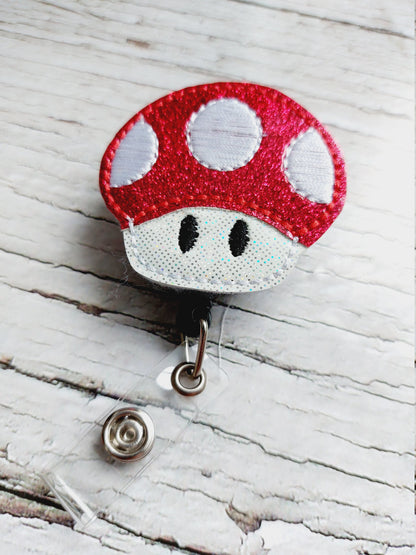 Mushroom Badge Reel