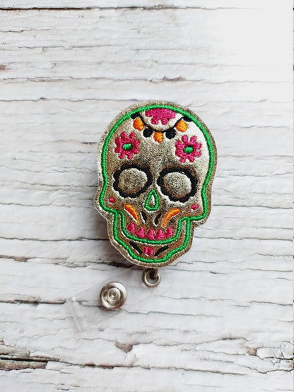 Sugar Skull Badge Reel