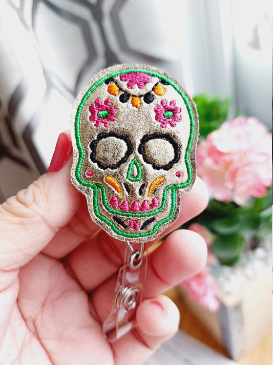 Sugar Skull Badge Reel