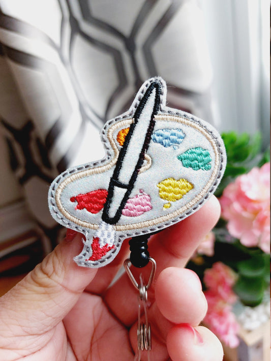 Paint Palette Badge Reel