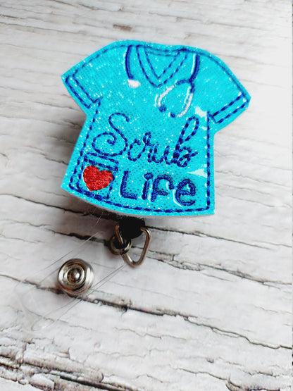 Scrub Life Blue Badge Reel