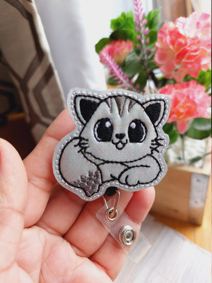 Cat Badge Reel