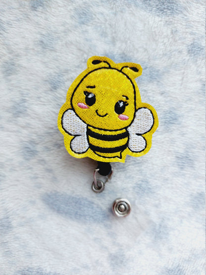 Cute Bee  Badge Reel