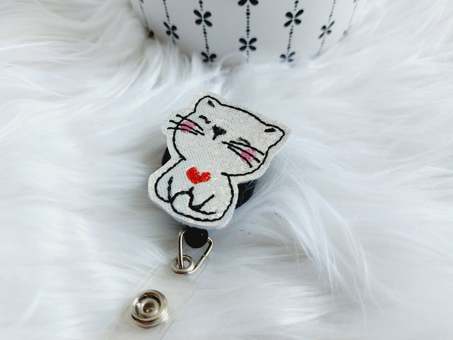 Cute Cat Badge Reel