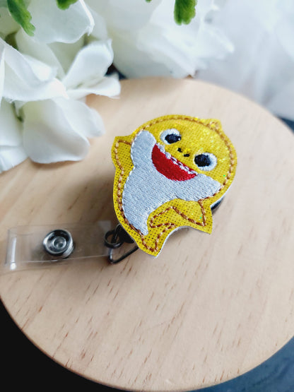 Yellow Shark Badge Reel