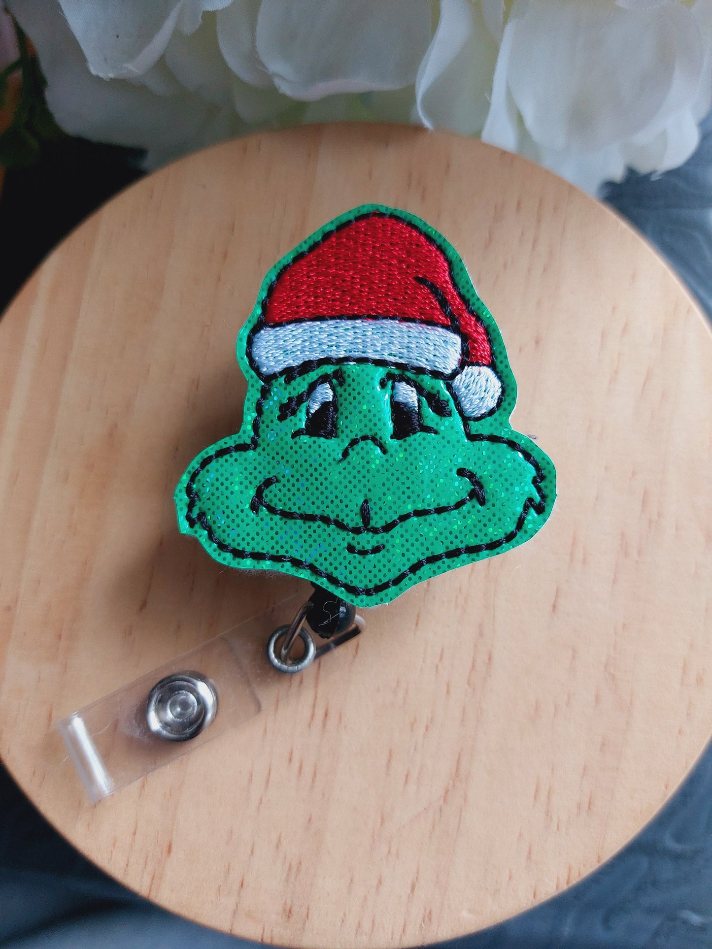 Christmas  Green Man  Badge Reel