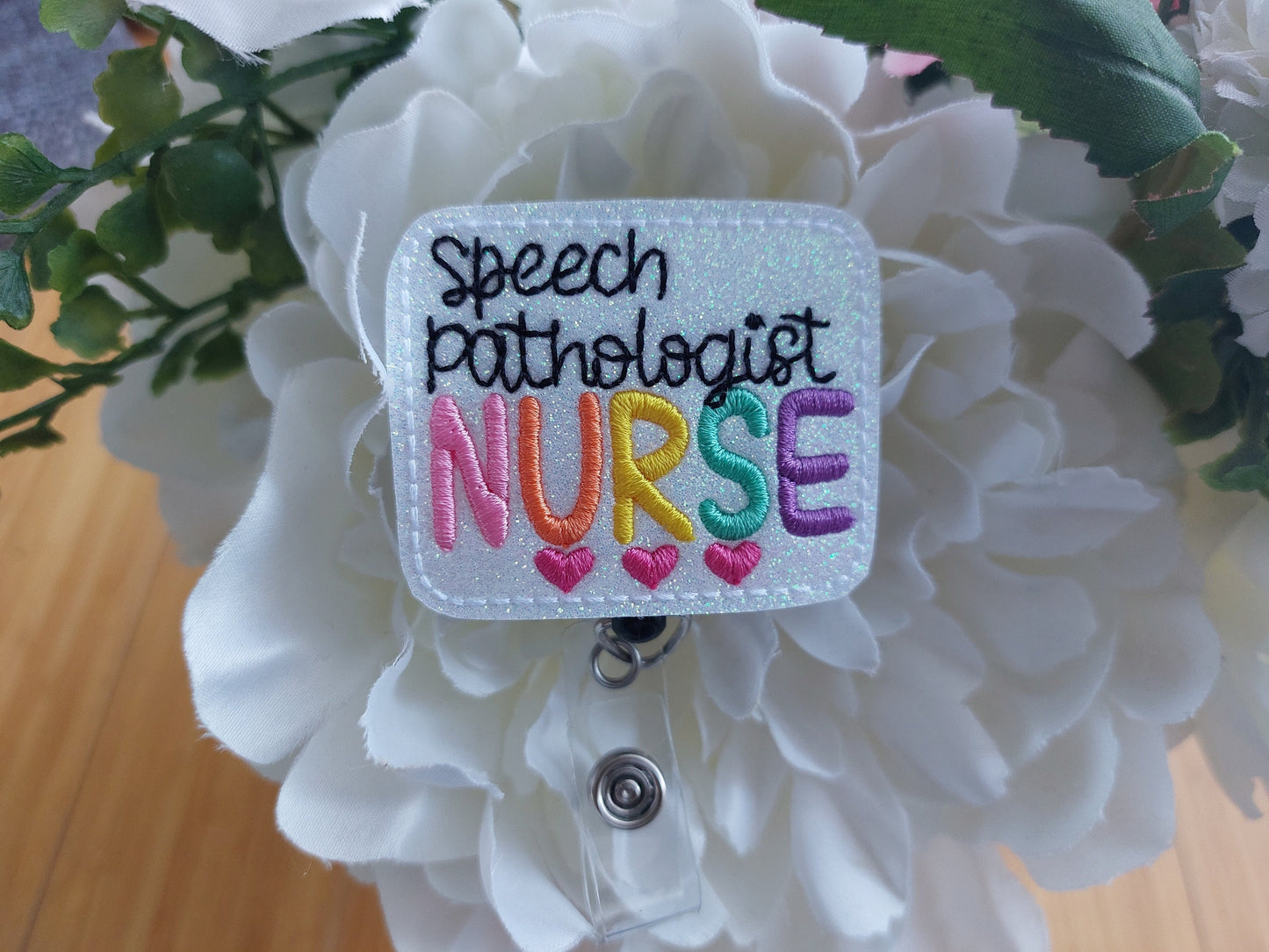 Speech Patholofist Nurse Badge Reel