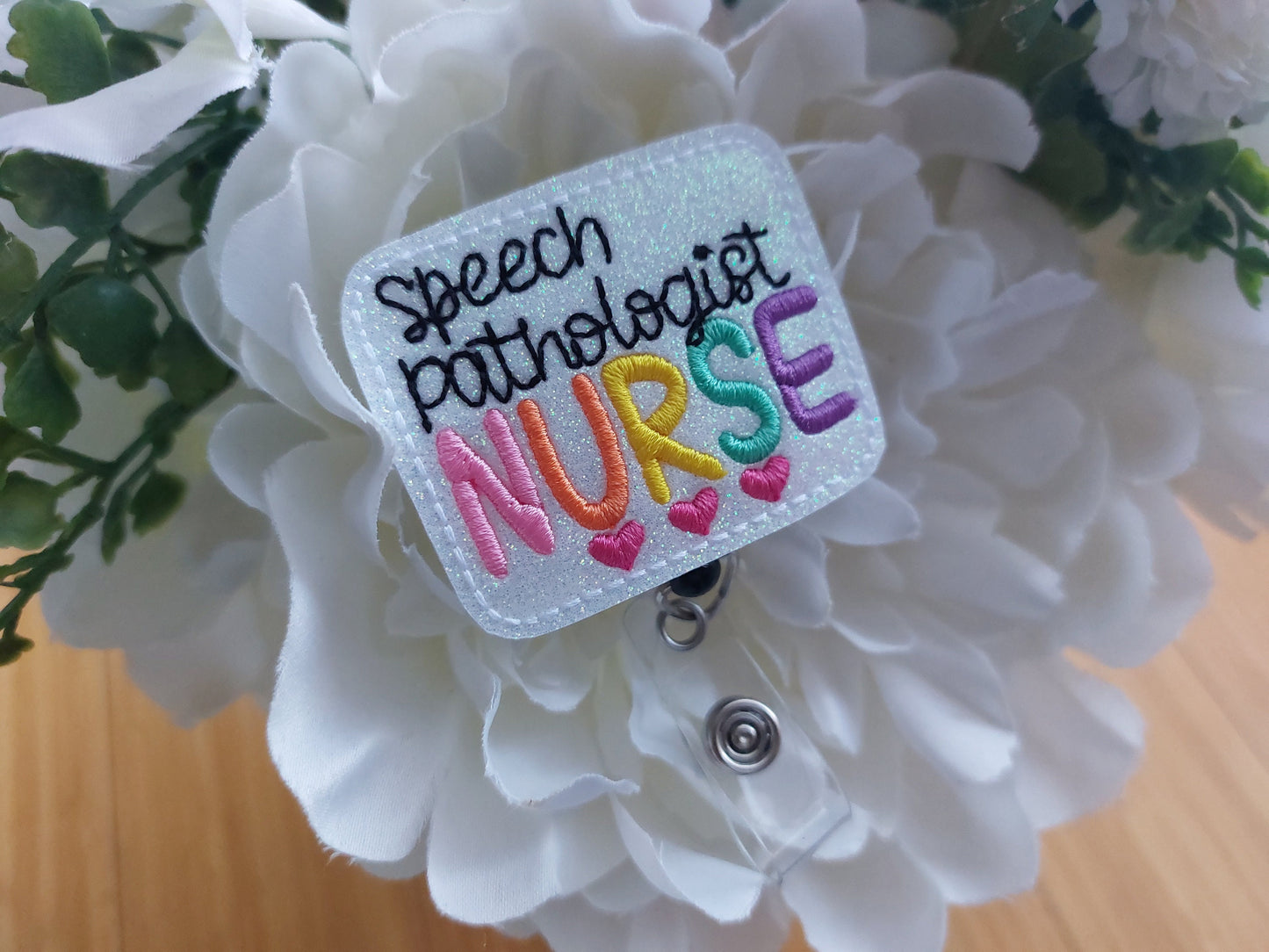 Speech Patholofist Nurse Badge Reel