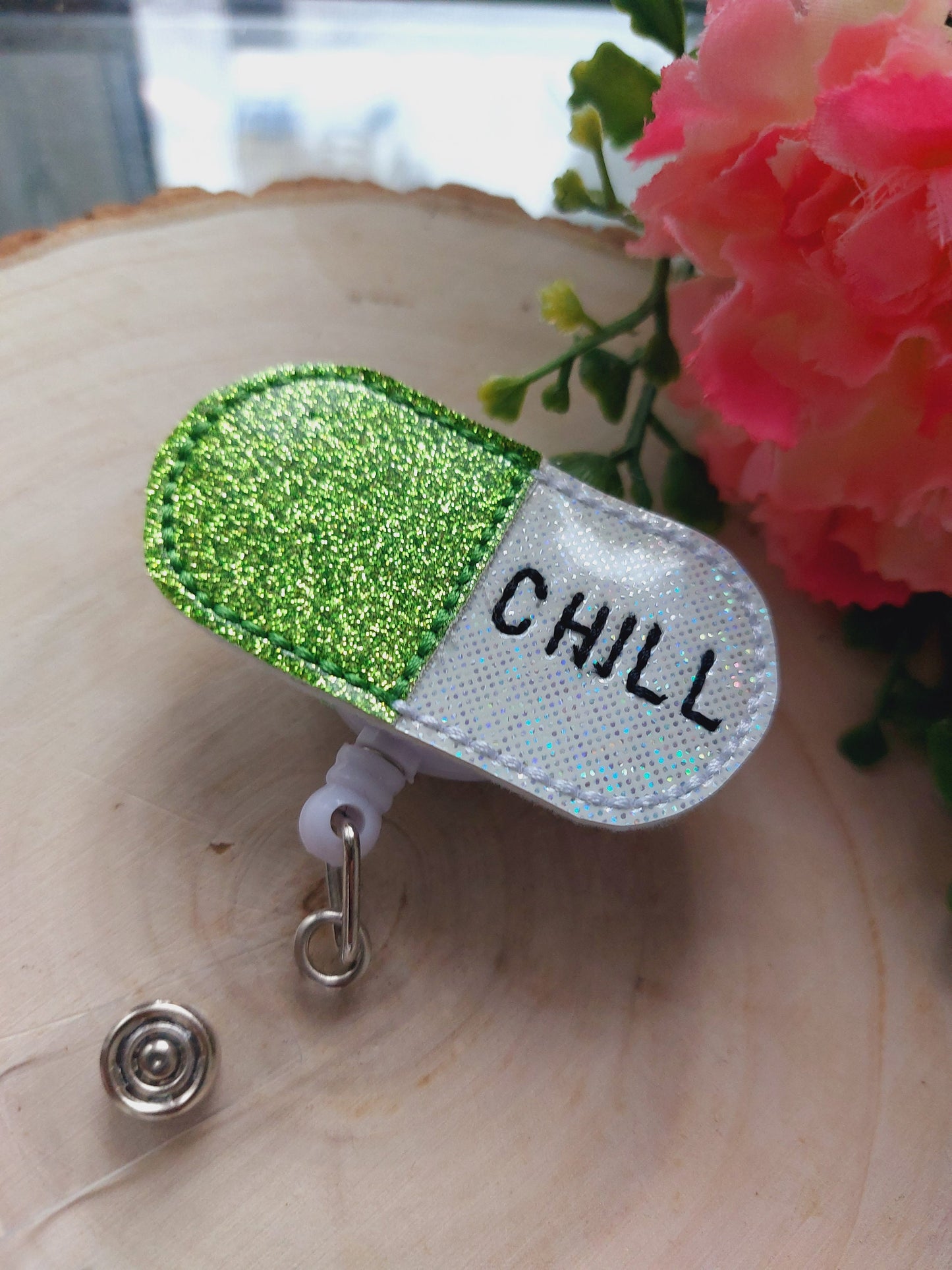 Chill Pill Neon Badge Reel