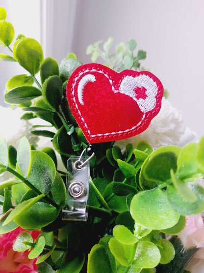 Heart Nurse  Badge Reel