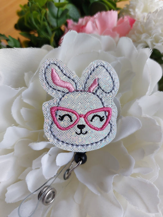 Bunny with Glasses  Badge Reel