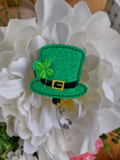 Shamrock Hat St. Patrick's D Badge Reel