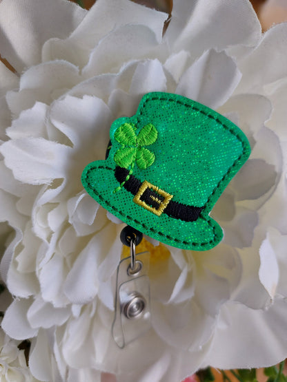 Shamrock Hat St. Patrick's D Badge Reel