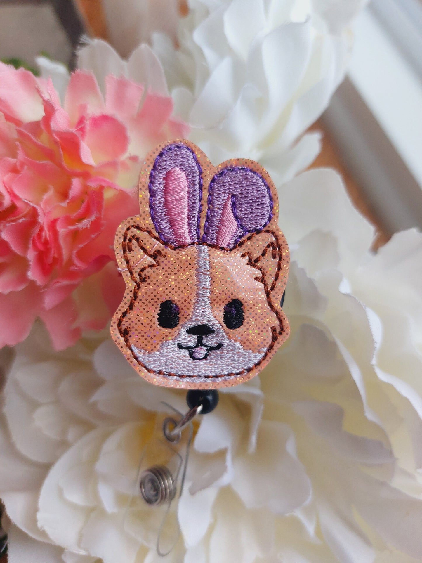 Dog Bunny  Badge Reel