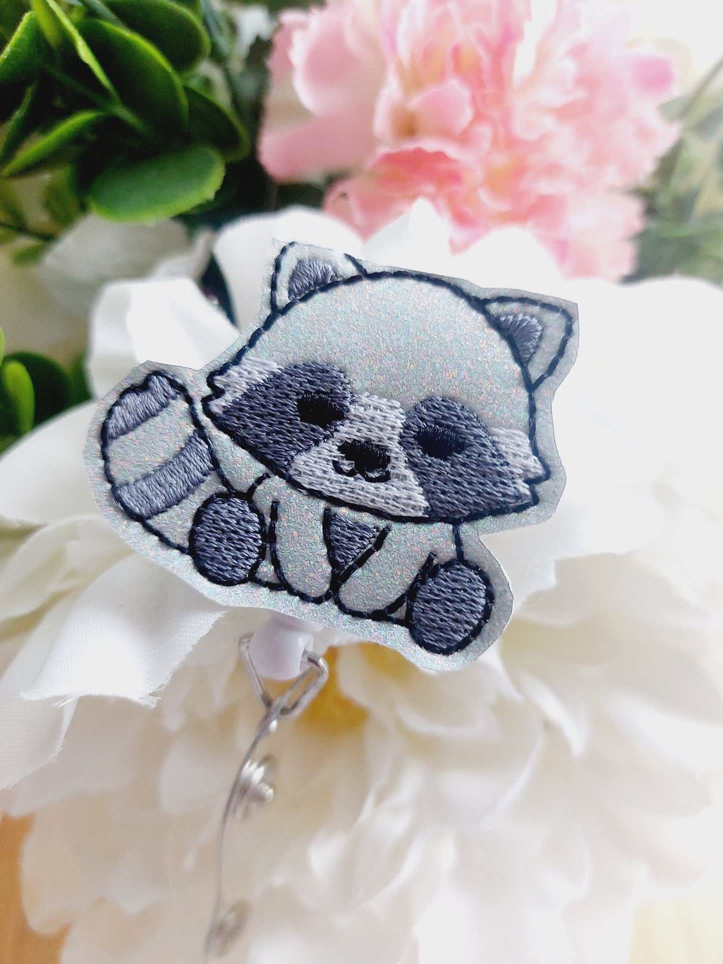 Raccoon Badge Reel