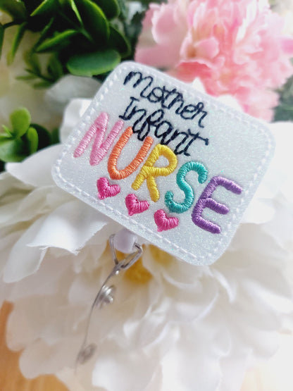 Mother Infant Nurse Badge Reel