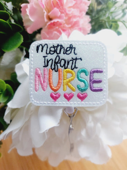 Mother Infant Nurse Badge Reel