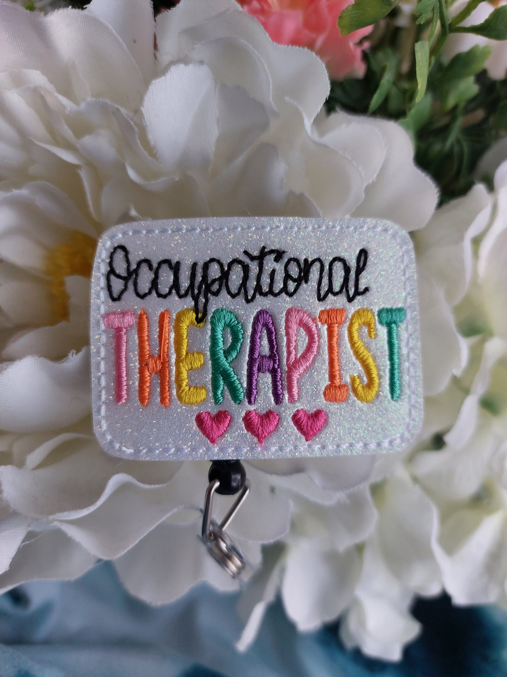 OT Occupational Therapy Badge Reel or Badge Topper, Retractable