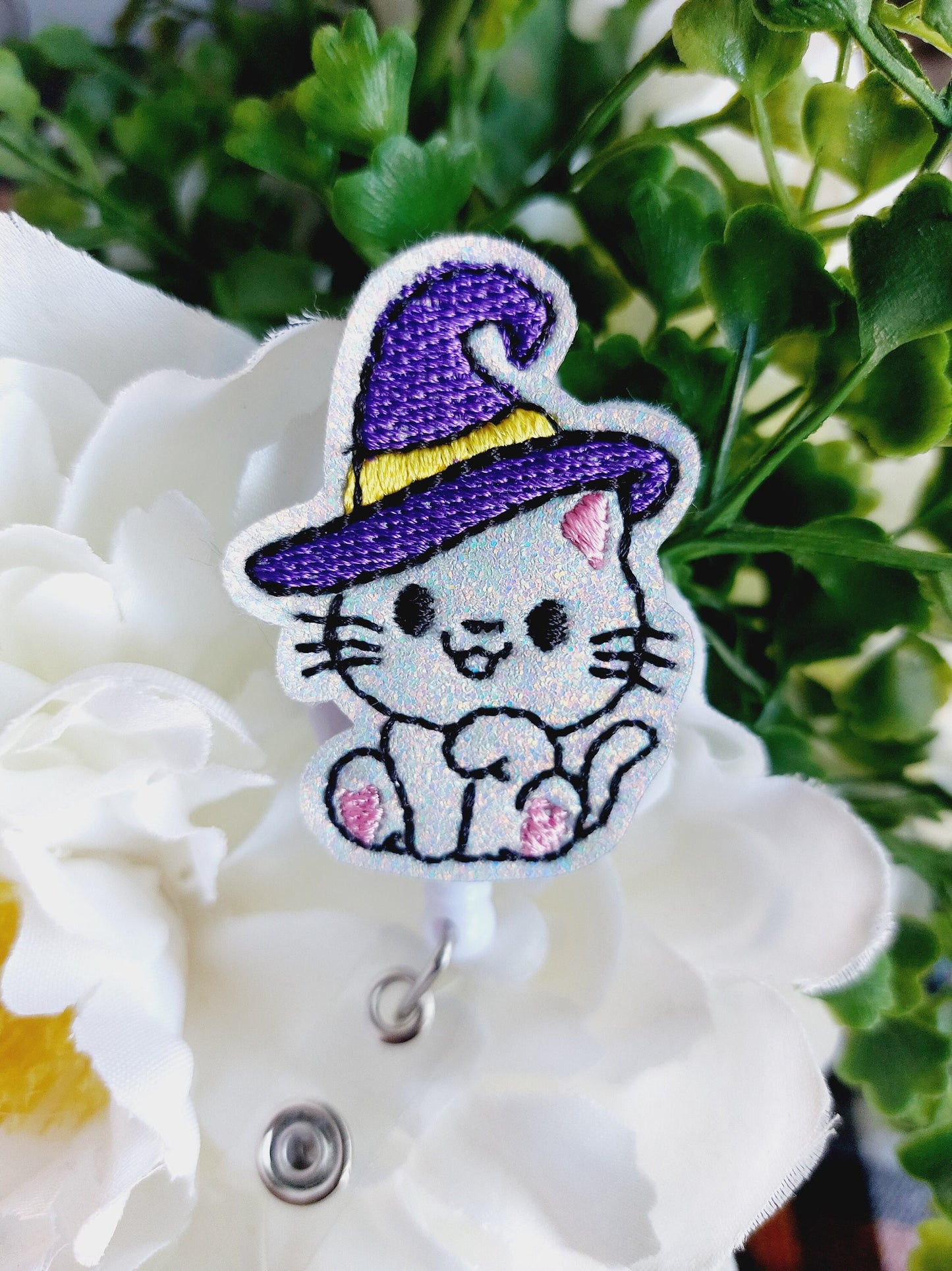 Cat Witch Badge Reel