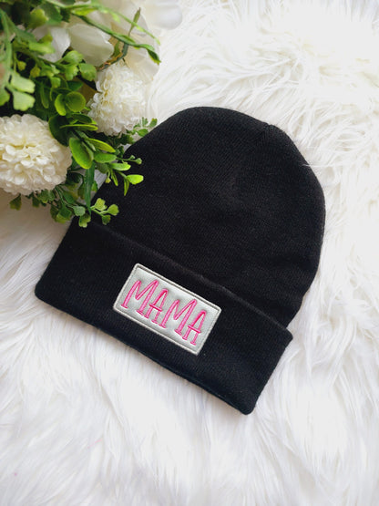 Embroidered Mama Beanie  Winter Cap MAMA Toque Special Gift for Mom Mommy Mama