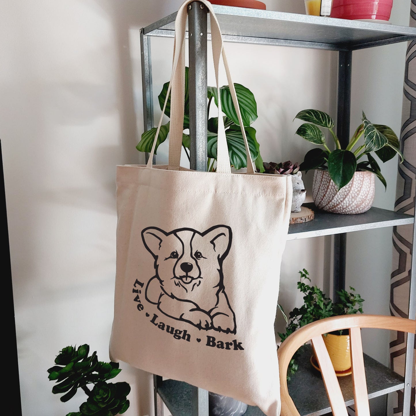 Live Laugh Bark Tote Bag