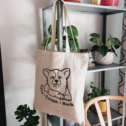 Live Laugh Bark Tote Bag