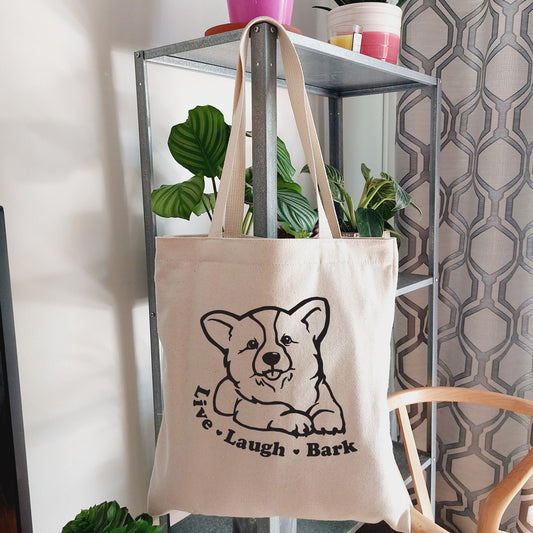 Live Laugh Bark Tote Bag