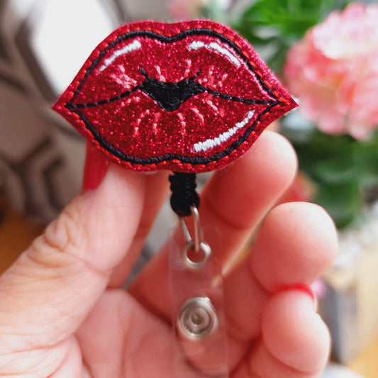 Lips Badge Reel