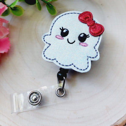 Cute Ghost Nurse Badge Reel