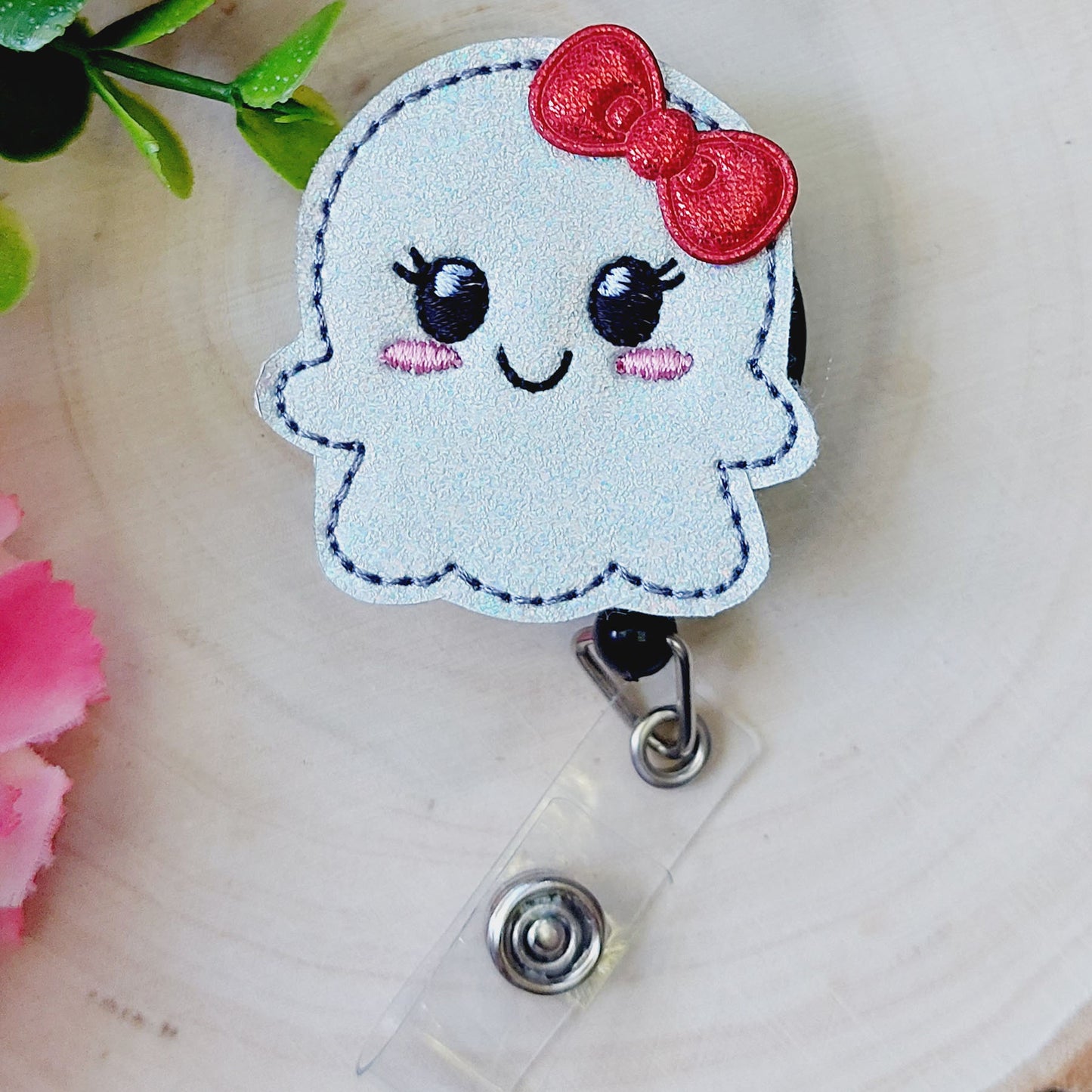 Cute Ghost Nurse Badge Reel