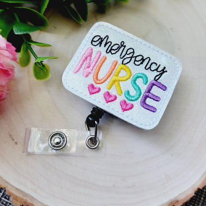 Emergency Nurse Badge Reel