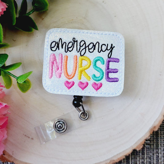 Emergency Nurse Badge Reel