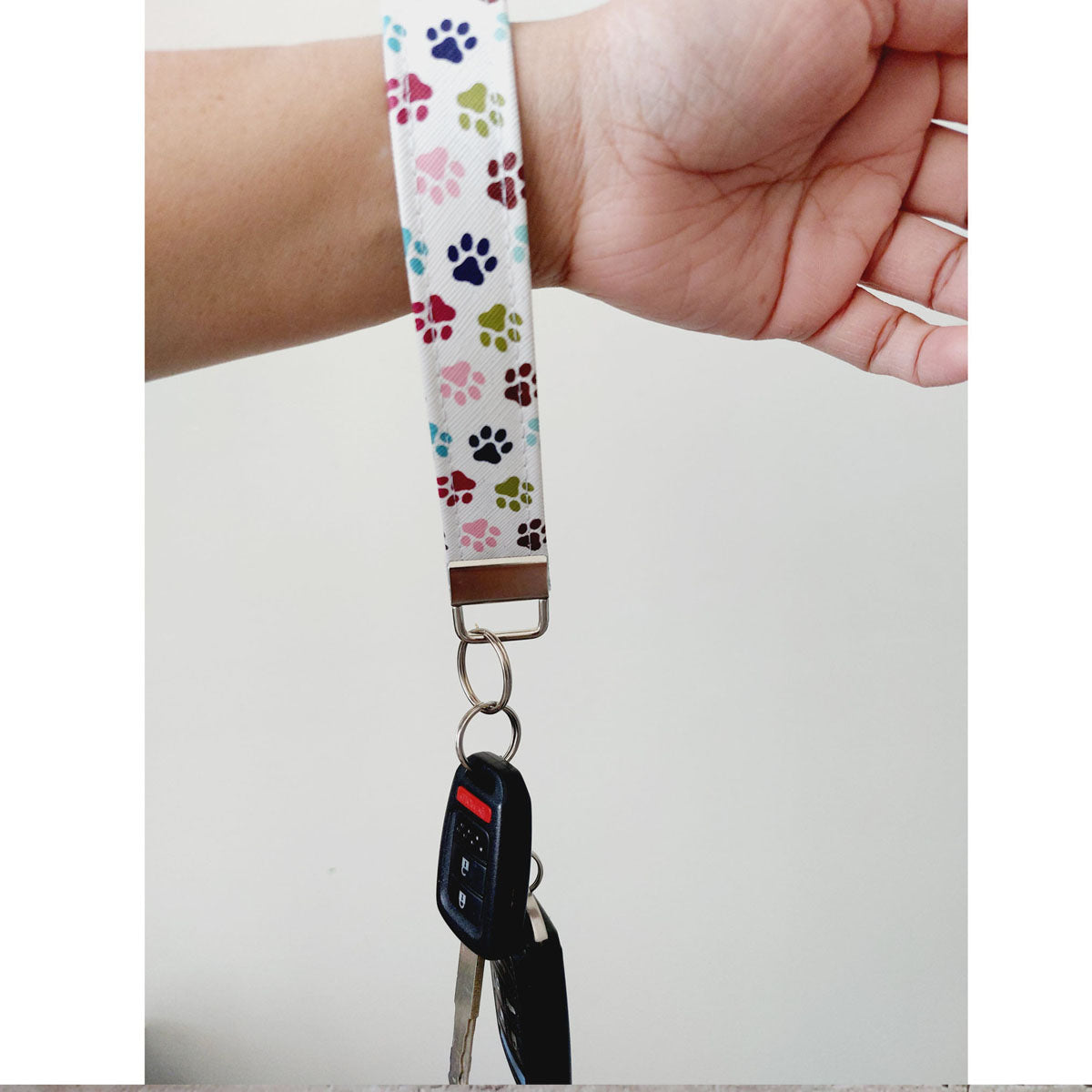 Paw Print Keychain Wristlet