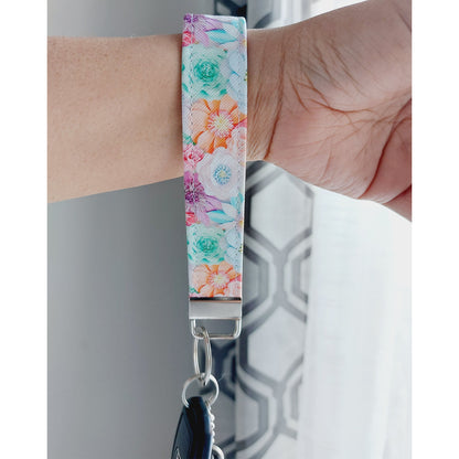 Jillian Floral Wristlet Keychain