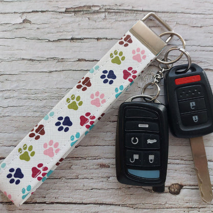 Paw Print Keychain Wristlet